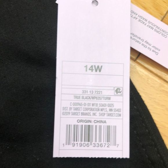 🔴 2 for $25 WILD FABLE Stretch Black Denim Seamed Mini Skirt size 14W - Picture 6 of 6